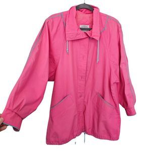 Vintage 1980s/1990s Be In The Current Seen Women's Jacket/Windbreaker Medium
